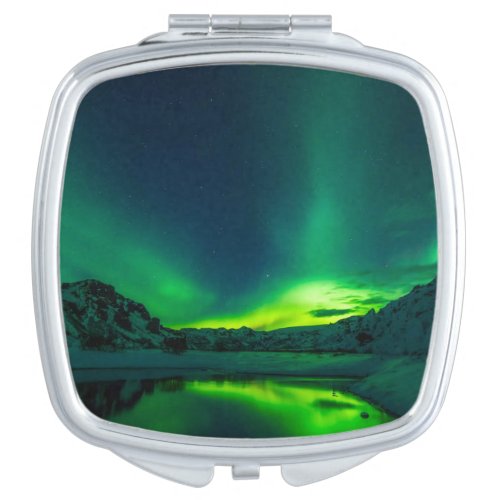 Stunning Green Aurora Compact Mirror