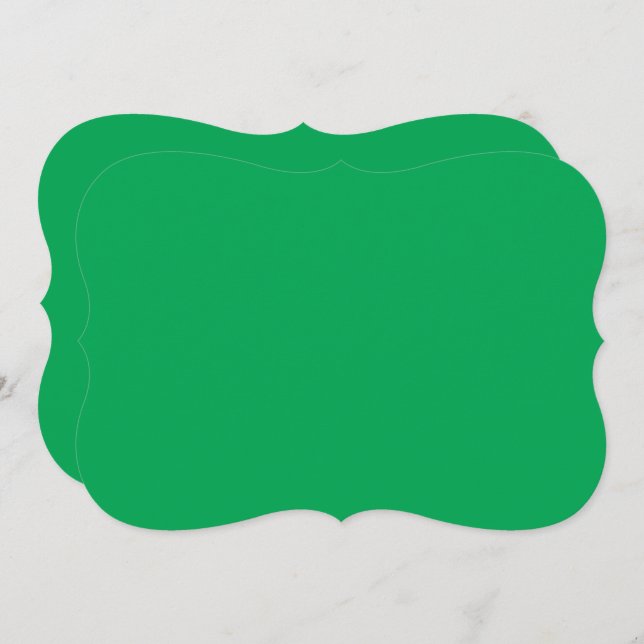 Stunning Green Background with White Border Design Note Card (Front/Back)