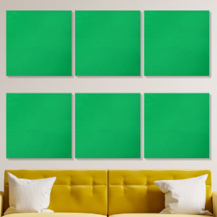 Stunning Green Background with White Border Design Wood Photo Tile