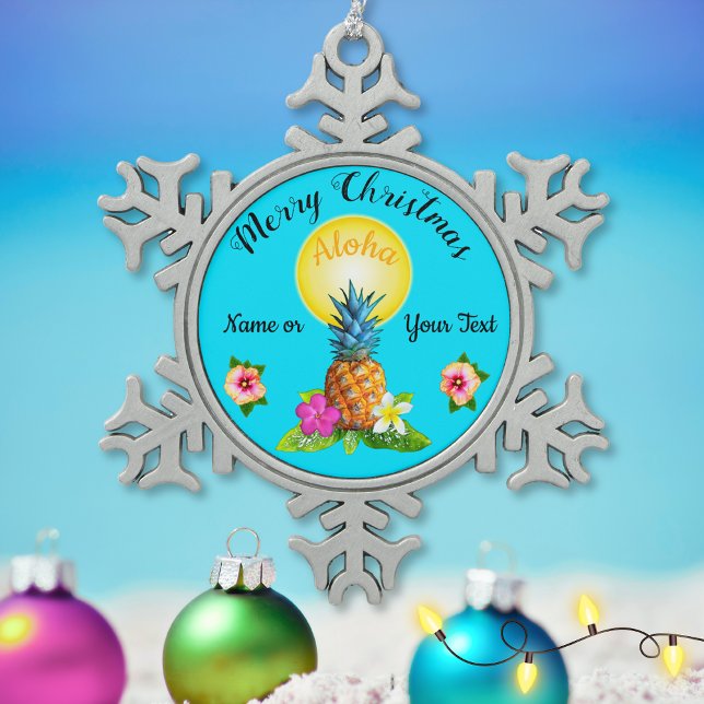 Stunning Hawaiian Christmas Ornaments PERSONALIZED (Creator Uploaded)