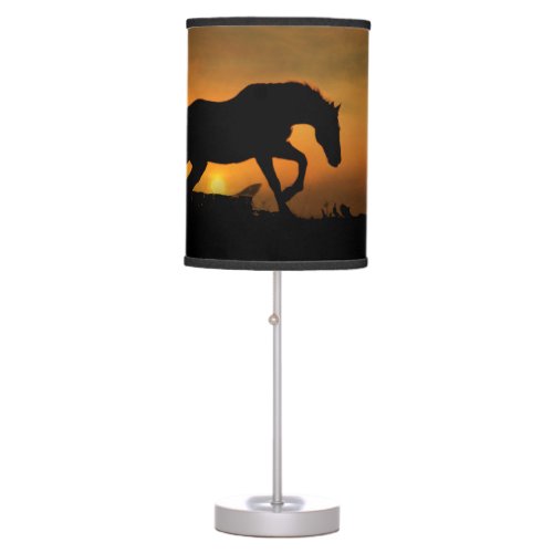 Stunning Horse and Sunset Lamp