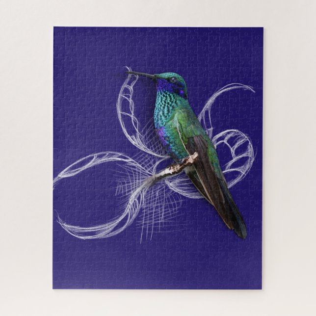 Stunning Hummingbird - personalise by adding name Jigsaw Puzzle (Vertical)
