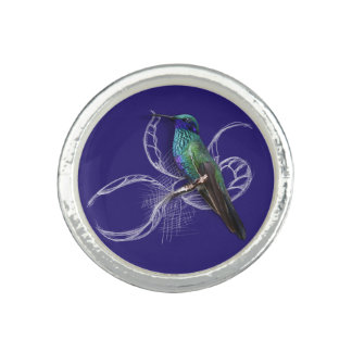 Stunning Hummingbird - personalise by adding name Ring
