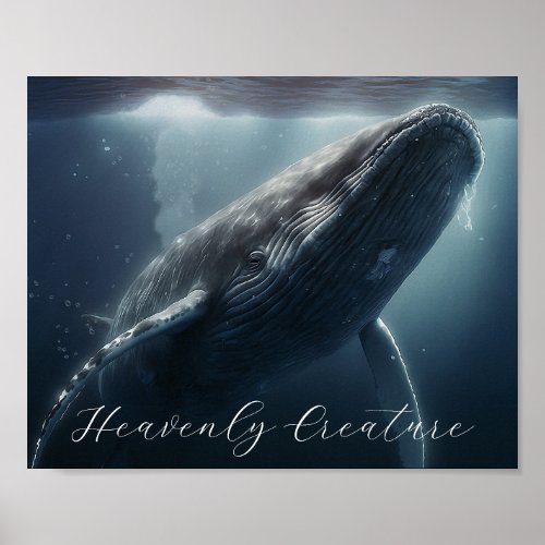 Stunning Humpback Whale Poster or Decoupage Paper