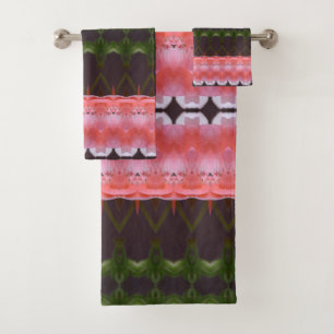 Stunning in Plum and Coral Bath Towel Set