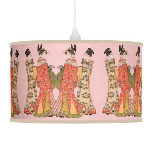 Stunning Japanese Art Design Rice Paper Lamp (Right)