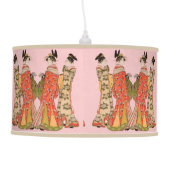Stunning Japanese Art Design Rice Paper Lamp (Back)