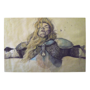 "Stunning Joan of Arc Painting: Metal Print Art