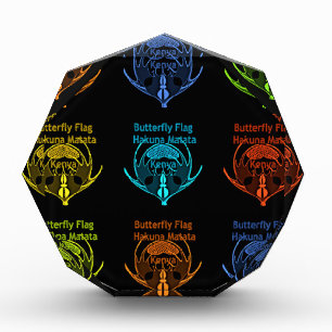 Stunning Kenyan Butterfly Flag Typography Elegant Award