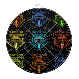 Stunning Kenyan Butterfly Flag Typography Elegant Dart Board