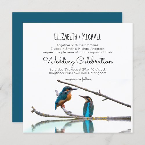 Stunning Kingfisher Dreams Wedding Invitations
