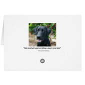 Stunning lab with great message! cards (Back Horizontal)