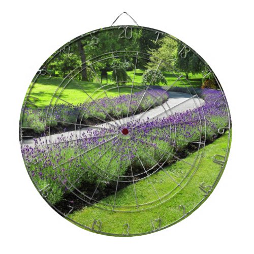 Stunning Lavender_Lined Garden Walk Landscape Dart Board