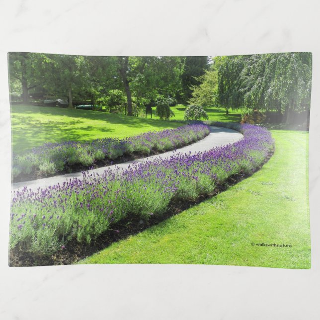 Stunning Lavender-Lined Garden Walk Trinket Tray (Front)