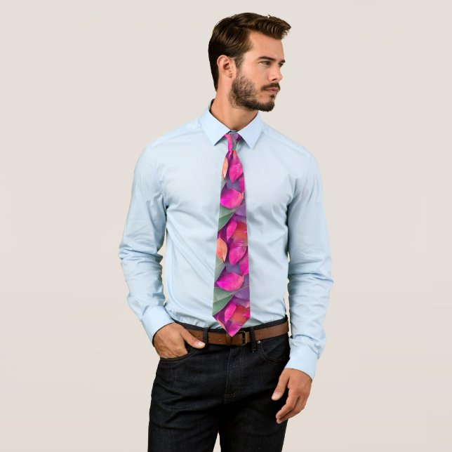 Stunning Leaves Pattern  Neck Tie (In Situ)