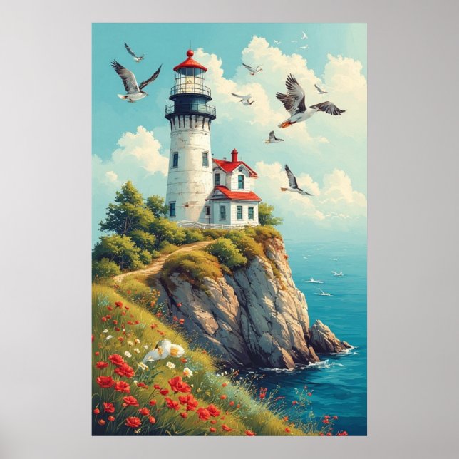 Stunning Lighthouse Poster (Front)