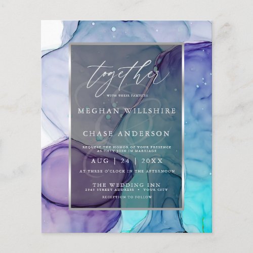 Stunning Lilac  Aqua Liquid Abstract Ink