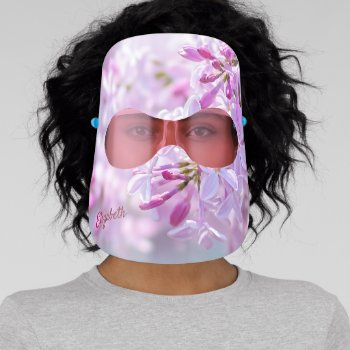 Stunning Lilac Flowers Face Shield by DigitalSolutions2u at Zazzle