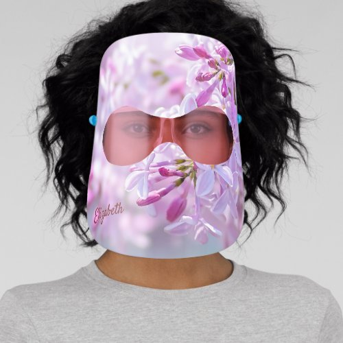 Stunning Lilac Flowers Face Shield