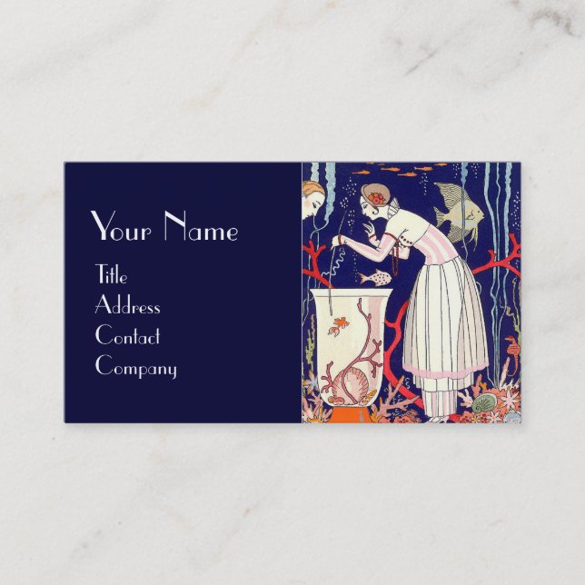 STUNNING LITTLE FISH,AQUARIUMS,DECO BEAUTY FASHION BUSINESS CARD (Front)