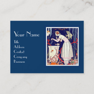 STUNNING LITTLE FISH, DECO BEAUTY FASHION MONOGRAM BUSINESS CARD