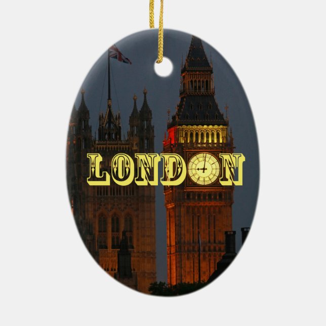 Stunning London Pro Photo Ceramic Ornament (Back)