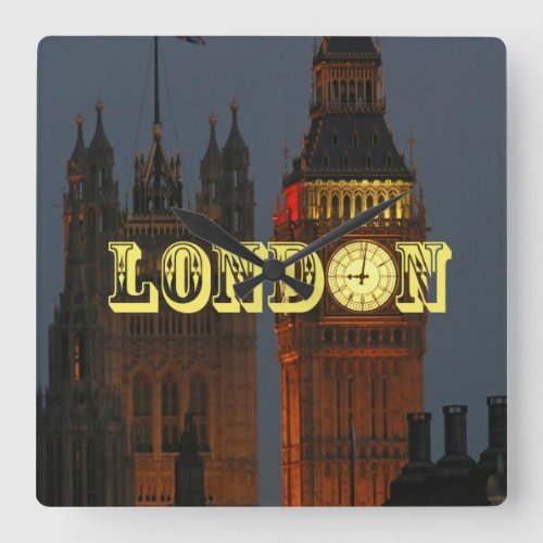 Stunning London Pro Photo Square Wall Clock
