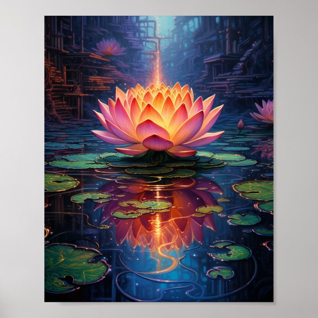 Stunning Lotus Flower  Poster (Front)