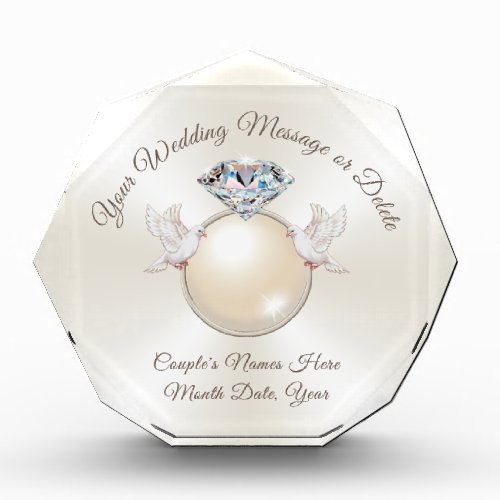 Stunning Love Birds Personalized Wedding Gifts