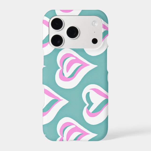 Stunning Love Heart Pattern Iphone Case (Back)