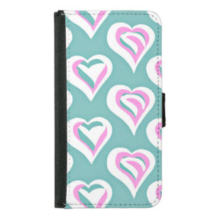 Stunning Love Heart Pattern Samsung Galaxy S5 Wallet Case