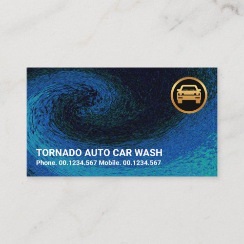 Stunning Luminescent Cyclone Tornado Car Wash Business Card