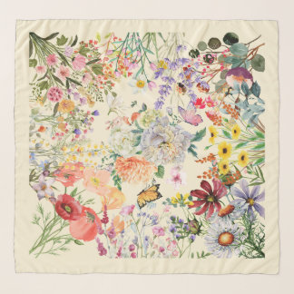 Stunning . Luxurious Watercolor Wildflower Scarf