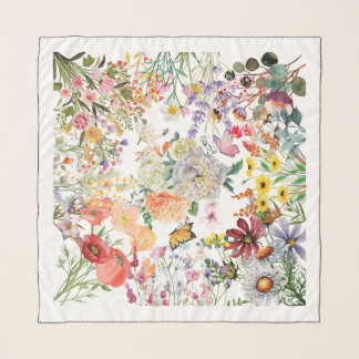 Stunning . Luxurious Watercolor Wildflower Scarf