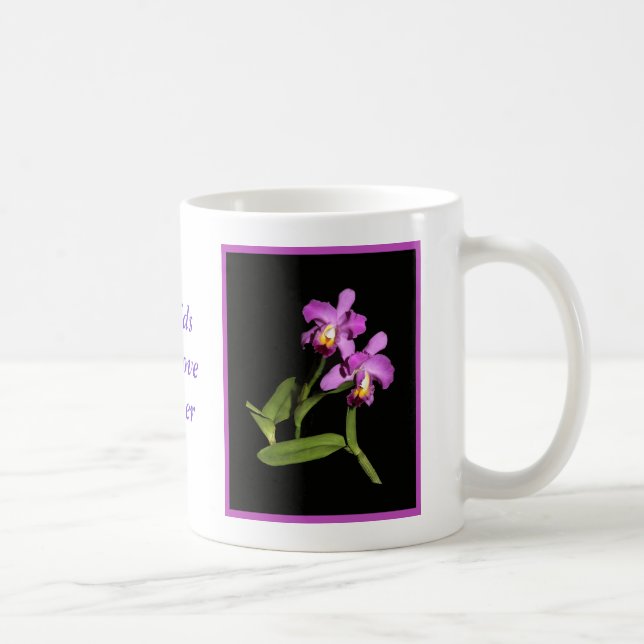 Stunning Magenta Cattleya Orchid Mug (Right)