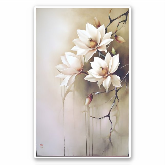 Stunning Magnolia Sticker (Front)