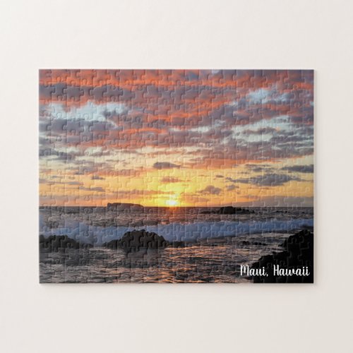 Stunning Maui Beach Sunset Jigsaw Puzzle