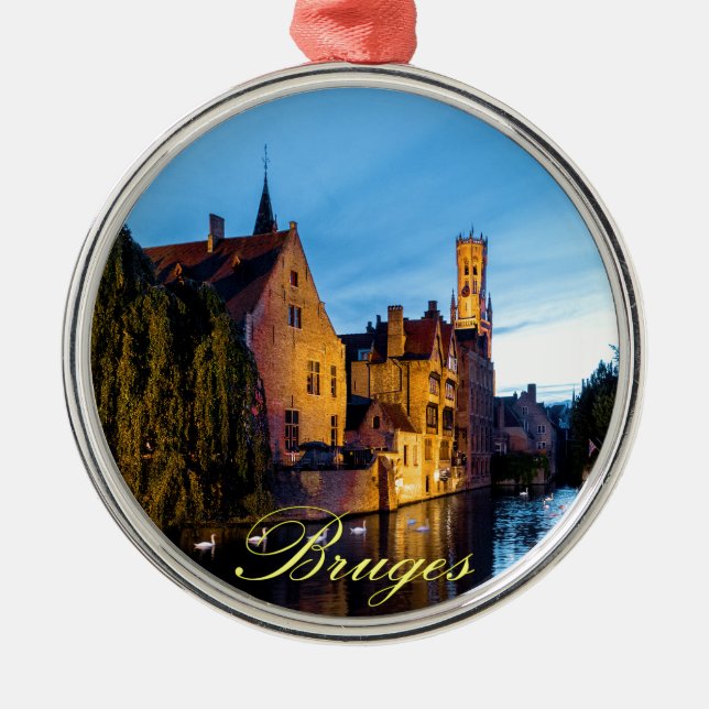 Stunning! Medieval Bruges - Pro Photo Metal Ornament (Front)