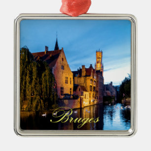 Stunning! Medieval Bruges - Pro Photo Metal Ornament