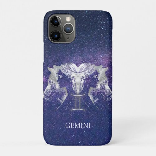 Stunning Milky Way Sky Gemini Zodiac Sign iPhone 11 Pro Case