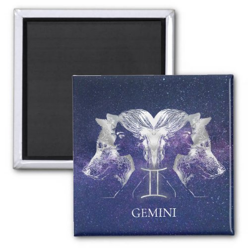 Stunning Milky Way Sky Gemini Zodiac Sign Magnet