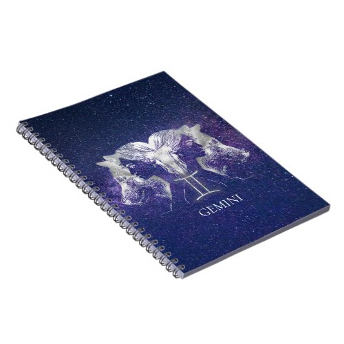 Stunning Milky Way Sky Gemini Zodiac Sign Notebook