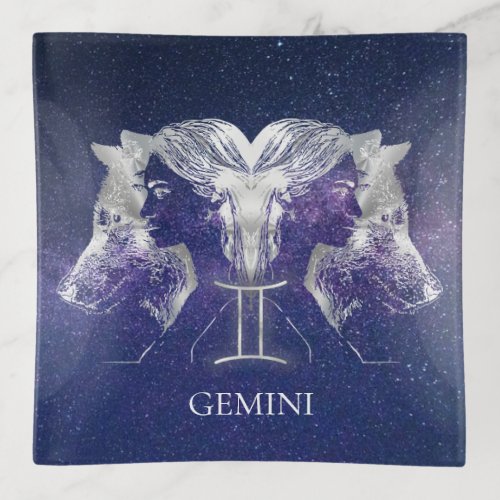 Stunning Milky Way Sky Gemini Zodiac Sign Trinket Tray