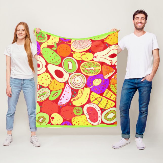 Stunning Mixtures of Fruits Patterns. Buy Now Fleece Blanket (In Situ)