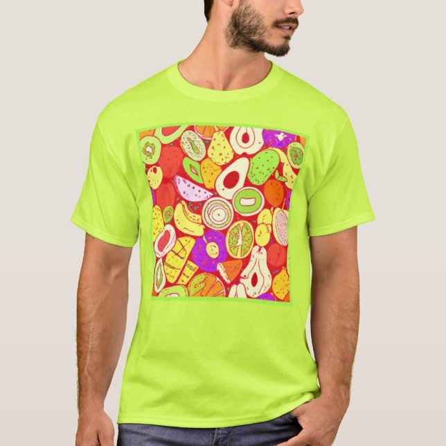 Stunning Mixtures of Fruits Patterns. Buy Now T-Shirt (Front)