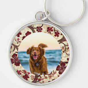 Stunning Modern Dog Lover Photo Keychain