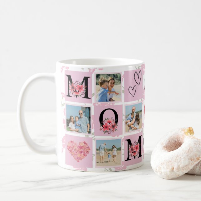Stunning Mom Photo Mug I Love you  (With Donut)