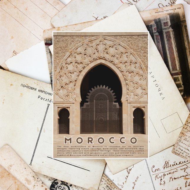 Stunning Moroccan Medina Architecture Door Postcard (Creator Uploaded)