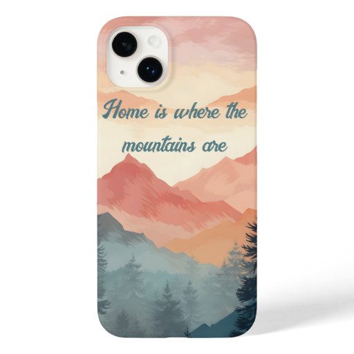 Stunning Mountain Tree Sunset Pattern, Poster Art Case-Mate iPhone 14 Plus Case
