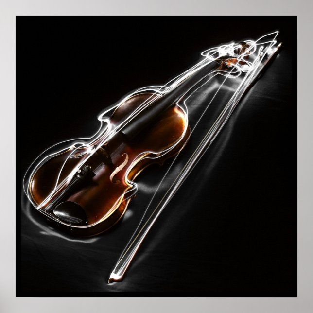 Stunning music violin poster (Front)